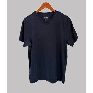 Rhone Mens Blue V-Neck Short Sleeve T-Shirt In M Cotton Blend USA Made
